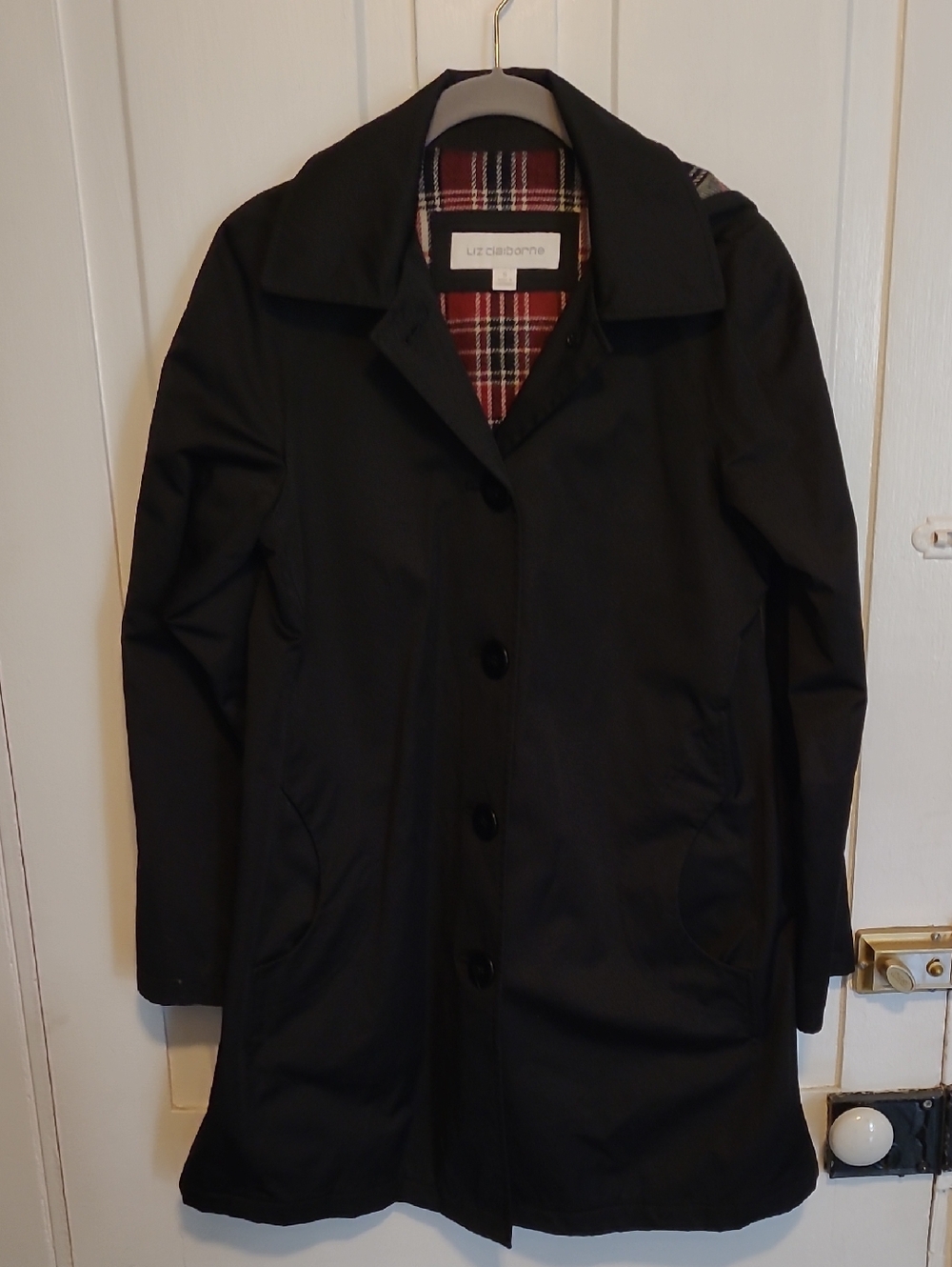 Liz Claiborne Black Women's Trench Coat